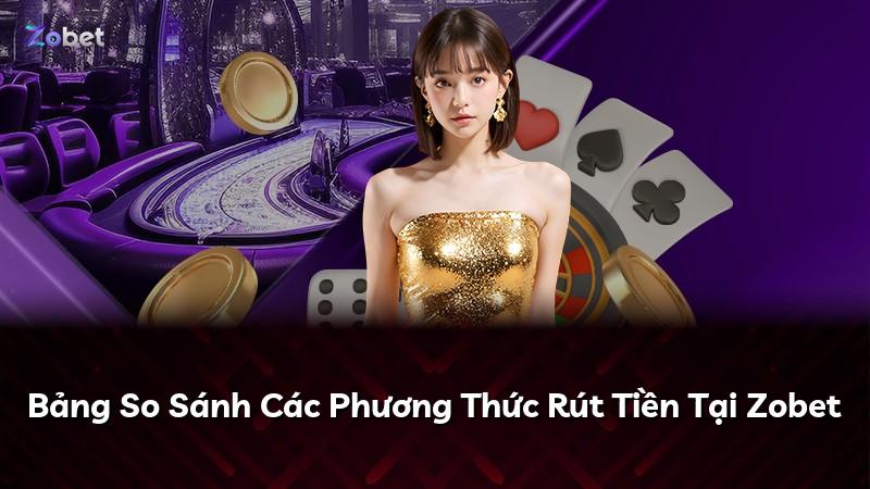 Bảng So Sánh Các Phương Thức Rút Tiền Tại Zobet